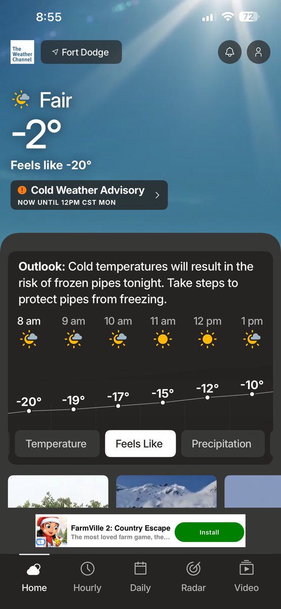 ToddAnalytics's tweet photo. Without markets open today, here in North #Iowa we’re doing an over/under on windchills, LMAO. #TradersQue https://t.co/lV4pQQAInf