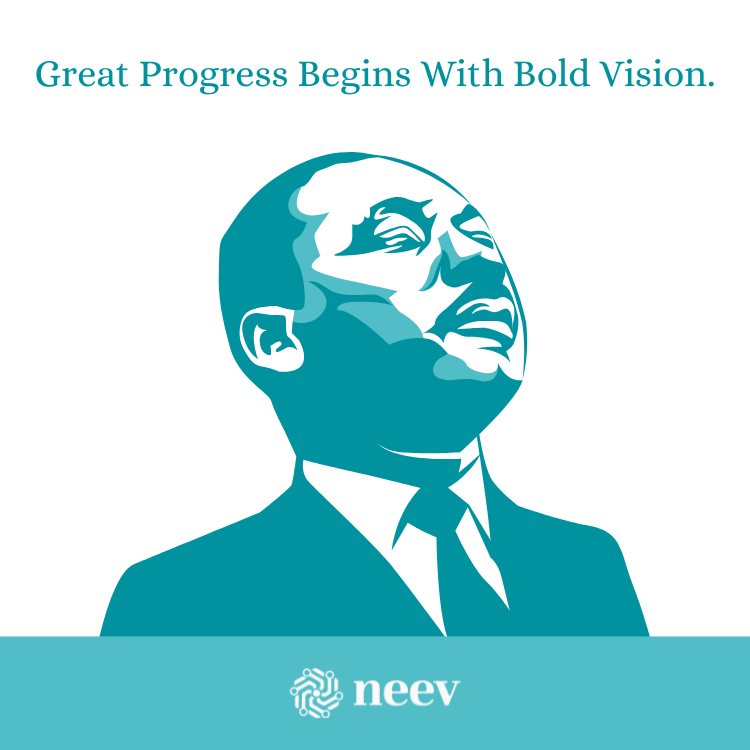Great progress begins with a bold vision.

Dr. Martin Luther King Jr. didn’t just imagine a better future — he challenged systems, inspired change, and mobilized generations to make it real.

#MLKDay #MartinLutherKingJr #Leadership #EquityInTech #NeevData