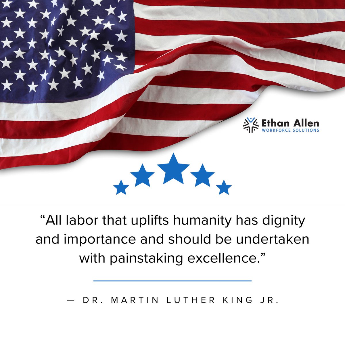 EthanAllenWFS's tweet photo. “All labor that uplifts humanity has dignity and importance…” — Dr. Martin Luther King Jr.

Today we honor his legacy and the value of work that builds stronger communities.

#MLKDay #EthanAllenWFS https://t.co/cLCgxDPFjF