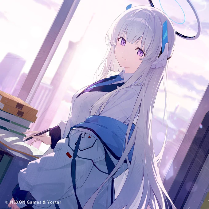 MVのノア最高でした…! 公開記念に、以前担当した絆ダイアローグVol.15「ノア」ジャケットイラストの文字なし版をアップします...! 改めてよろしくお願いします! #ブルアカ #ブルアカふぇす2026