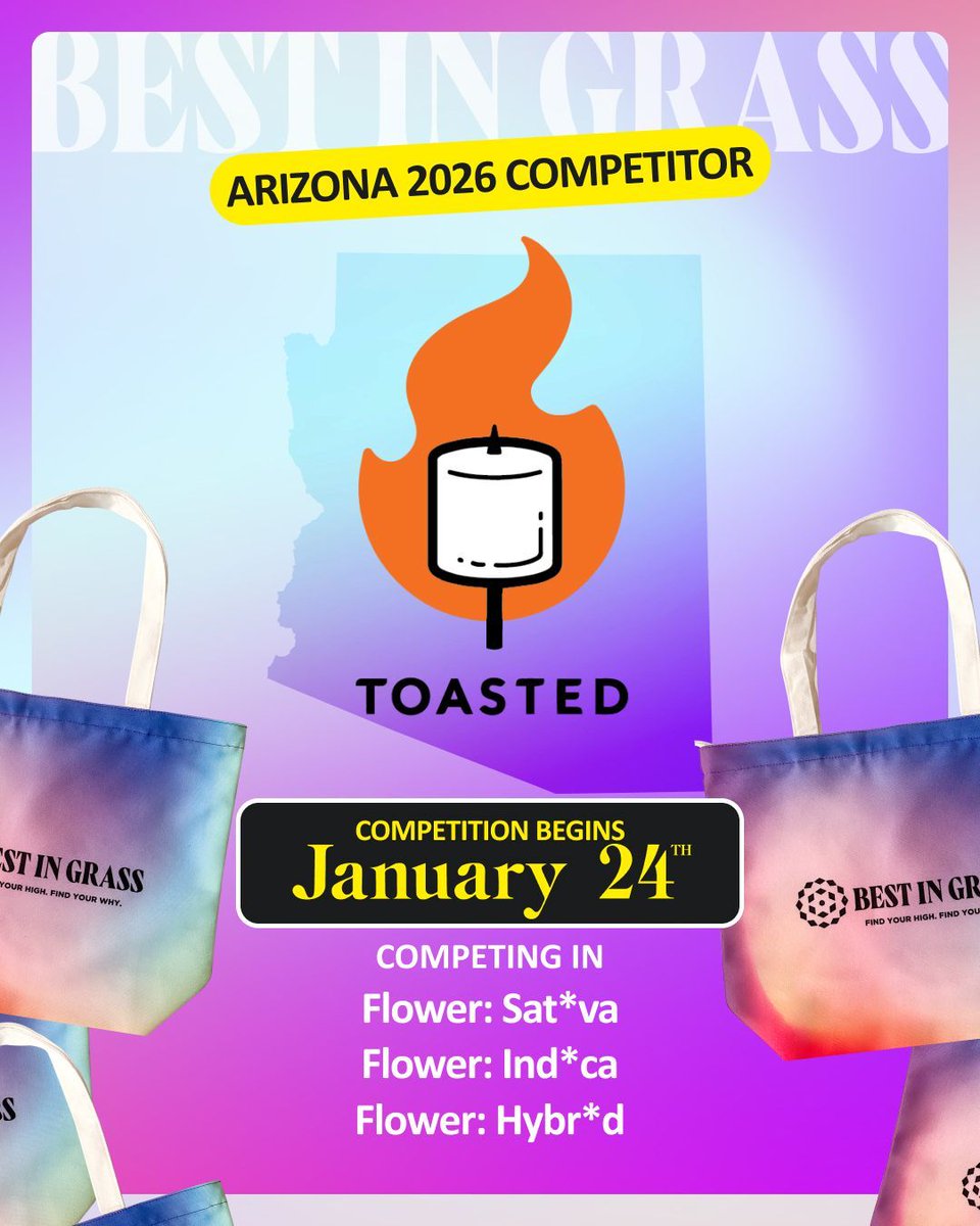 Arizona, we’re up next 🔥
Proud to be competing in Best in Grass 2026
Different categories. Same mission.
January 24 🌵