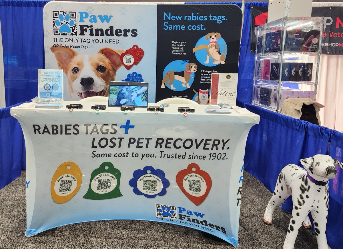 Paw Finders is excited to be exhibiting at VMX! Stop by Booth 1107 to talk with our team about your rabies tag needs. Paw Finders is a rabies tag and lost pet recovery system, all in one tag. 

#VMX2026 #NAVCVMX #VMXOrlando #VeterinaryMedicine #VetConference #RabiesTags