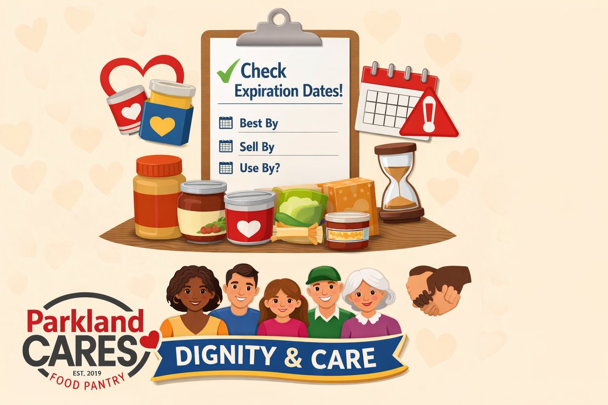 💛 Reminder: Please check expiration dates when donating! We can only accept items within 6 months of expiration to keep families safe and respected. Your generosity means the world — thank you for caring for our community! ❤️ #CommunityHelpingCommunity #ParklandCARES