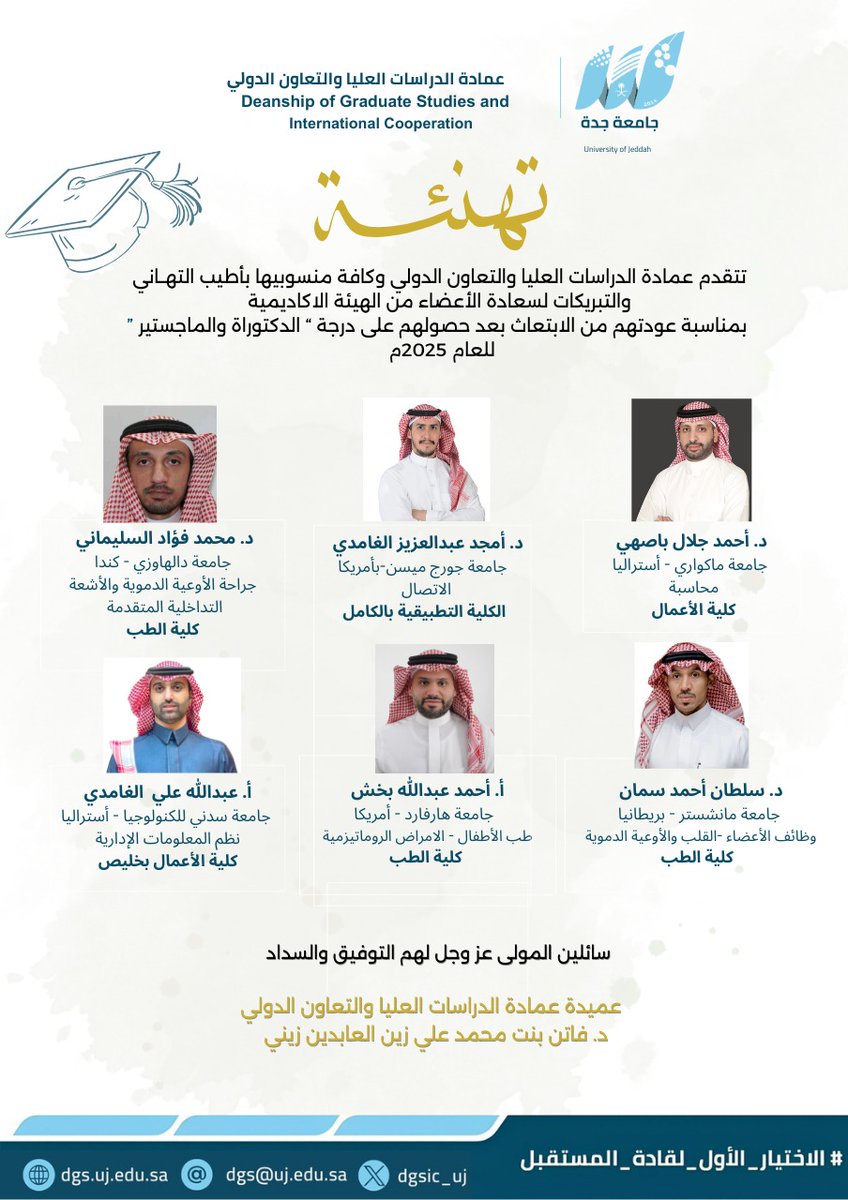 عمادة الدراسات العليا والتعاون الدولي (@dgsic_uj) on Twitter photo 