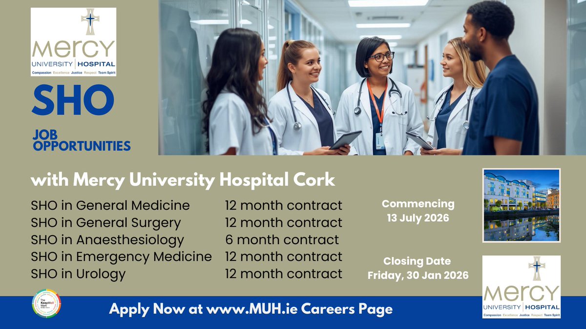 DeeORiordan8's tweet photo. #SHOs @Mercycork opportunities in July 26:
☀ SHO Gen Med
https://t.co/ESYESCQUlp
☀ SHO Gen Surgery
https://t.co/wSw6s720Pq
☀ SHO Anaesthesiology https://t.co/FqA9LvTQSu
☀ SHO Emerg Med
https://t.co/upPnndYi5m
☀ SHO Urology https://t.co/dC8LKC3lwj
#HSEjobs #SHOjobs #IMC https://t.co/XsaXST7iob