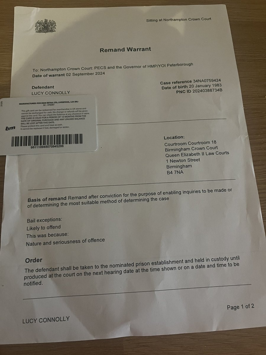 LucyTCWife's tweet image. This is why I put in a guilty plea.
I was unlawfully remanded. 2 bail applications denied. 

Do you realise how long people sit on remand awaiting a trial? I do, because I was in prison with people in that exact situation. So let’s not pretend you all know better than me. Not to…