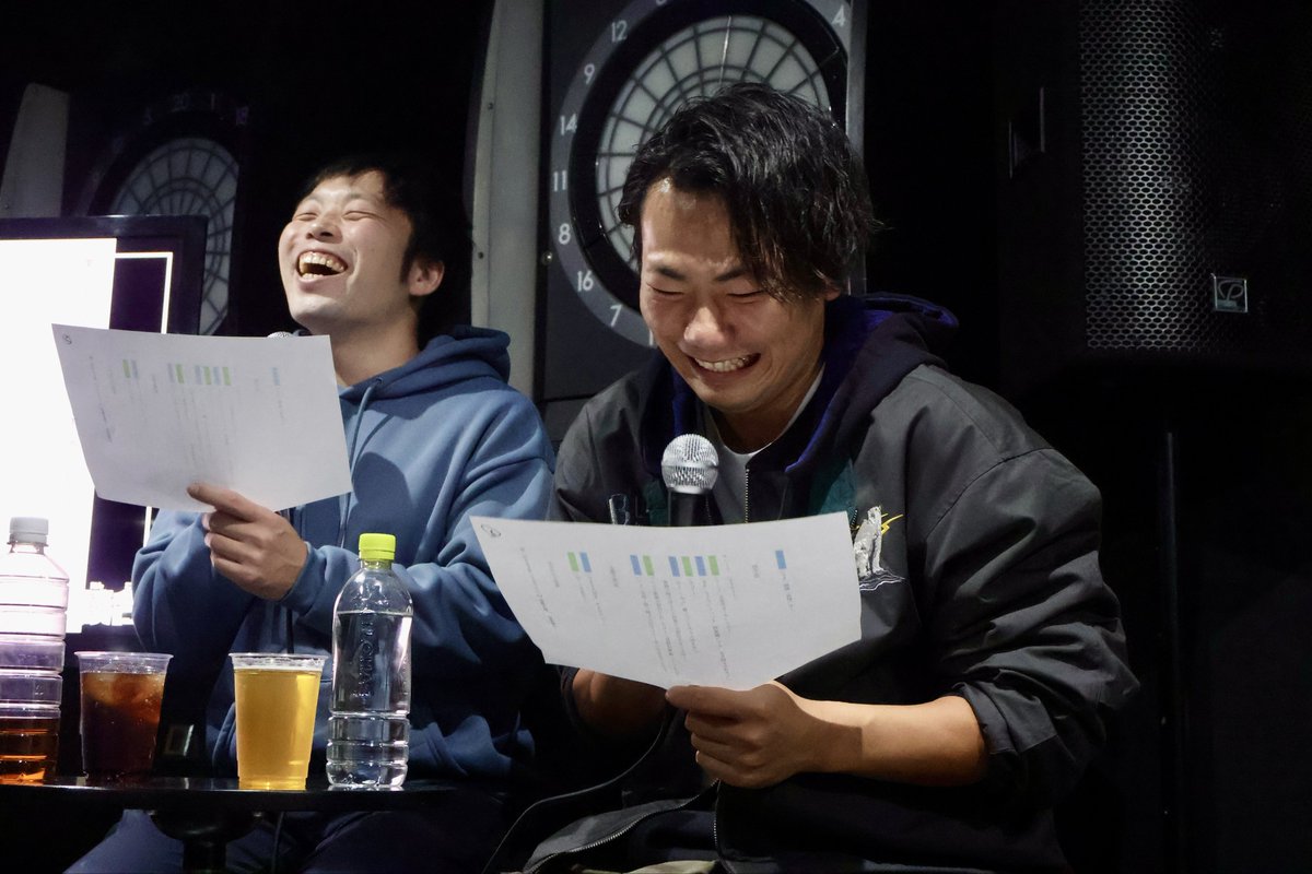 生アフレコ！声優イベントでよくやるやつだ！！という感動をありがとう✨ニコニコ笑顔の坂井さんがゴレルさんになる表情の演技が見れるのも生アフレコの醍醐味だった…4枚目はダンゴムシマンのSE役に思わず笑っちゃうお二人。とてもかわいい。

#宿敵役と談合