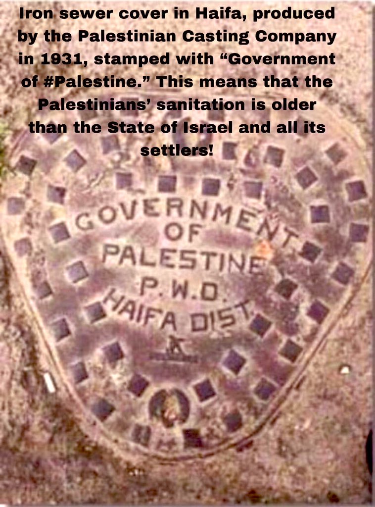 <a href="/HatsOffff/">HatsOff</a> This Iron sewer cover is older than the state of Israel 👇🏻