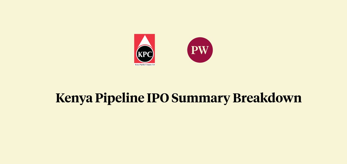PesaWall's tweet image. We have gone through the 149-page Kenya Pipeline IPO prospectus.

Here is a summary of what you need to know about the Kenya Pipeline IPO.

1/24
