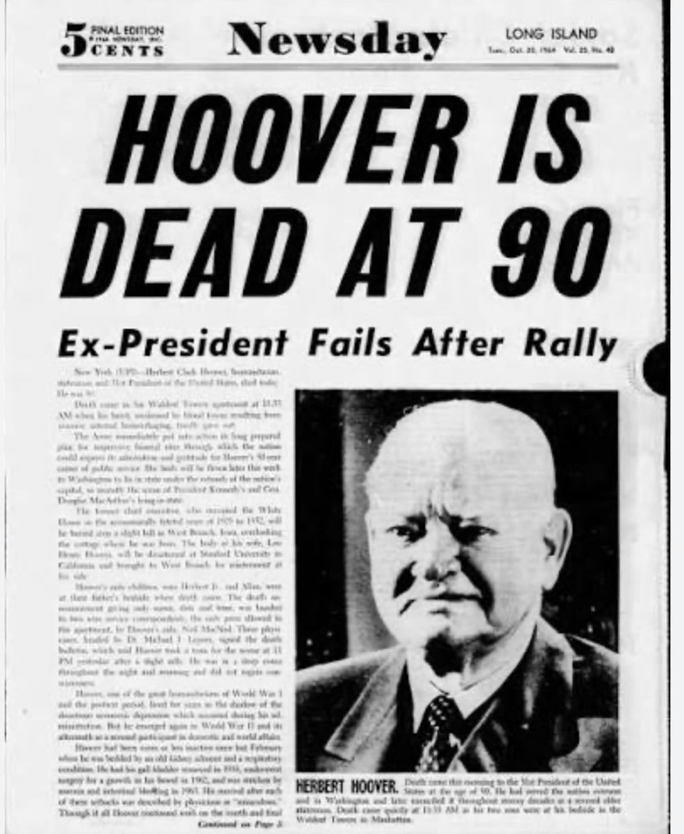 PrezWisdom's tweet image. ☠️ MORBID MONDAY ☠️ 

More Presidents have died in New York (9) than in any other state:

James Monroe
Martin Van Buren
Millard Fillmore
US Grant
Chester Arthur
William McKinley
Theodore Roosevelt
Herbert Hoover
Richard Nixon

#POTUS 😬