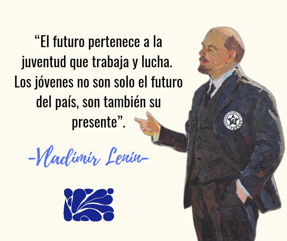 #FelizInicioDeSemana 🌤
Te compartimos una frase de Lenin ❤️‍🔥👇🏻
"E l futuro pertenece a la juventud que trabaja y lucha"
