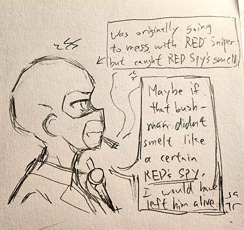 In my head, I think BLU Spy despises RED Spy...a lot. :'D

#spysniper #sniperspy #tf2