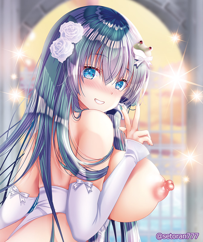 白い衣装もかわいいね早苗さん💚 