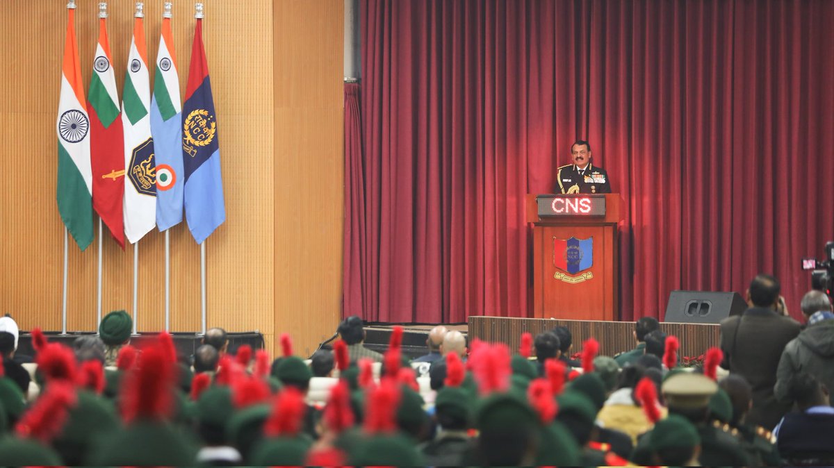 indiannavy's tweet image. Adm Dinesh K Tripathi, #CNS, visited the National Cadet Corps Republic Day Camp 2026 and reviewed an impressive NCC Parade and band performance at the Cariappa Parade Ground, New Delhi on #19Jan 26.

During the walk around, #NCC cadets briefed #CNS on the rich culture, history,