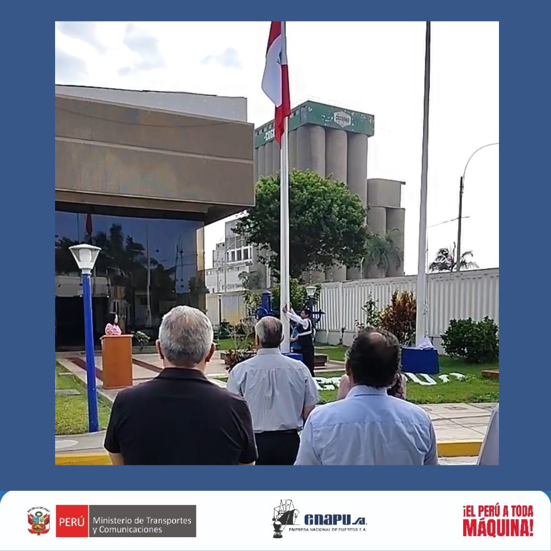 ☝️Hoy, en ENAPU, iniciamos la semana junto al Pabellón Nacional, afirmando que el servicio público se sostiene en palabras responsables, acciones justas y una búsqueda constante de equilibrio.
Desde ENAPU, esa convicción se proyecta al país.
Excelente semana. 🇵🇪
<a href="/MTC_GobPeru/">Ministerio de Transportes y Comunicaciones</a>