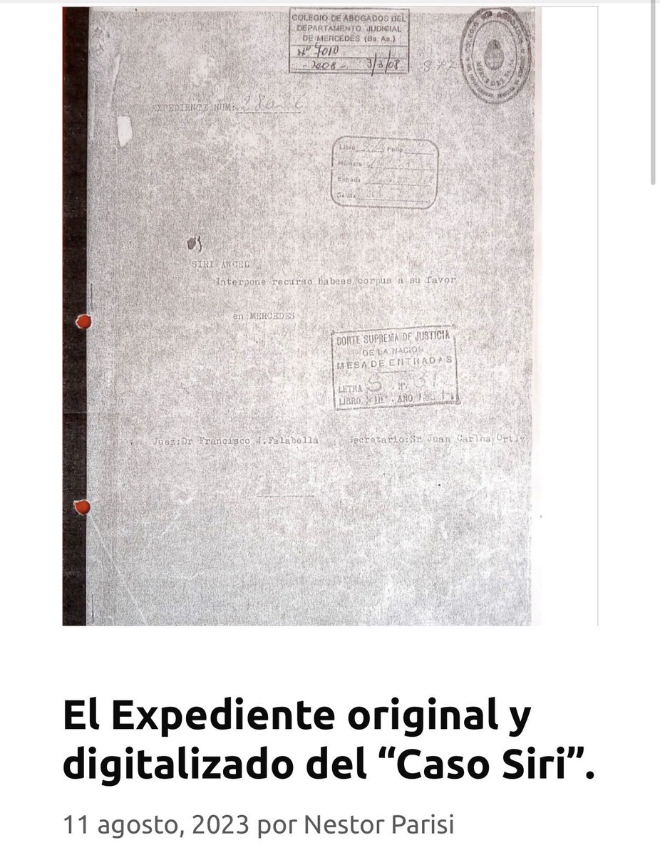 ElMundoJuridico's tweet image. 💎 Como el público se renueva y estamos en feria, me pareció un buen momento para compartir con ustedes nuevamente este elissir, como diría el Coco Basile.

✅ El expediente original y totalmente digitalizado del caso “Siri” (estoy en medio de negociaciones para conseguir Kot…
