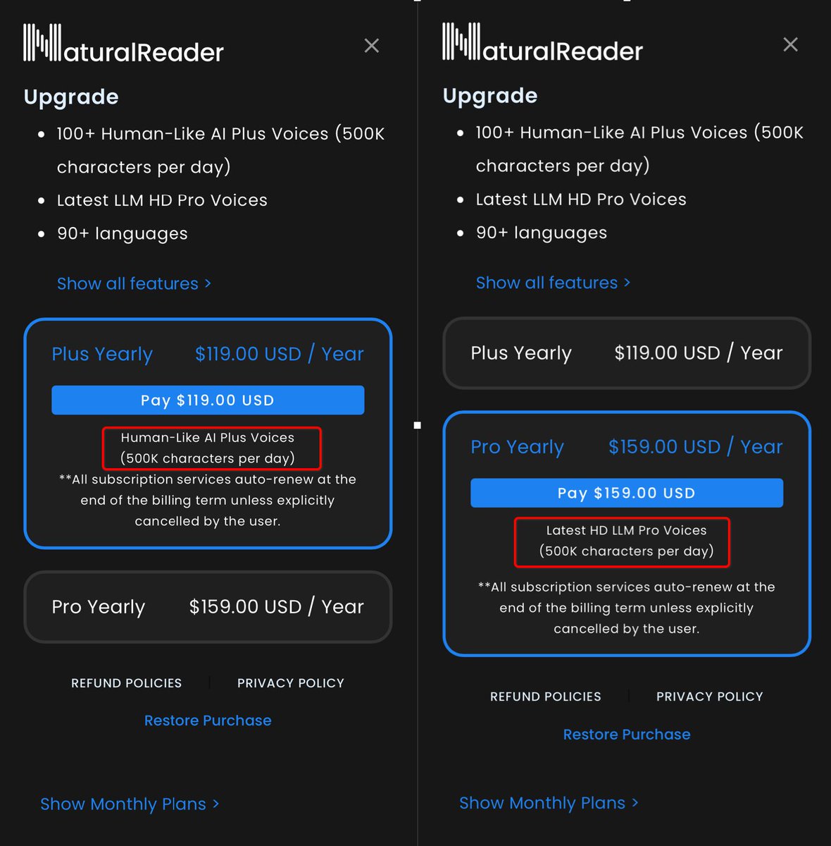 swissongs's tweet image. Imagine paying $159/year for a 'Pro' tool just to be told 'Shh, you've read enough today. #NaturalReader #texttospeech