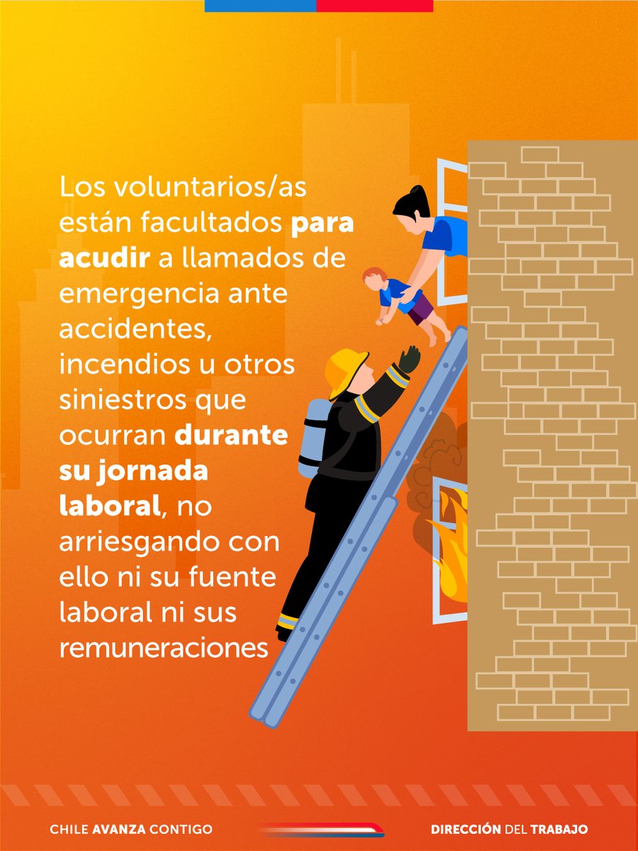 👩‍🚒🧑‍🚒 Frente a la grave situación de incendios forestales que afecta al país, es importante recordar que la legislación laboral protege el empleo y las remuneraciones de las y los <a href="/BomberosdeChile/">Bomberos de Chile</a> durante el tiempo que deban concurrir a emergencias.

📚 El artículo 66 ter del