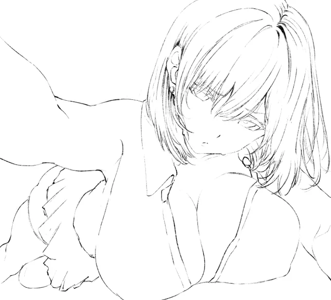色塗ってみないとまだ完成が予想できないけど、昔は使いこなせなかったかすれペンが良い感じなので今後採用するかも知れないししないかも知れない。 