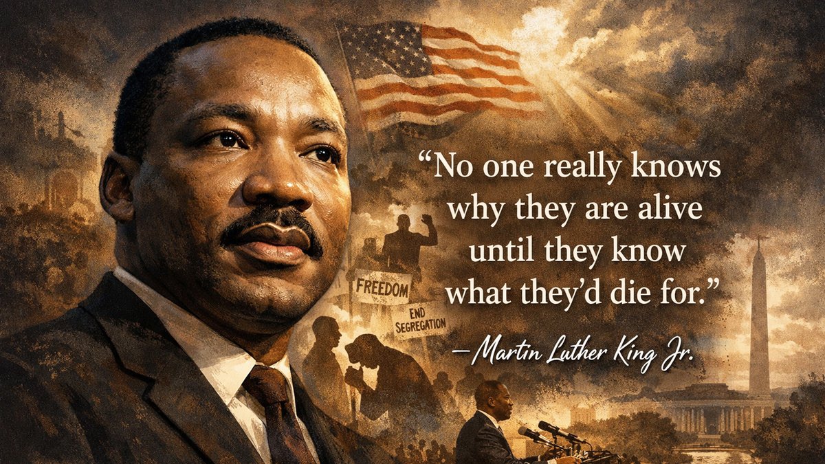 cordiscosaile's tweet photo. Dr. King didn’t just speak about justice; he risked everything for it.
His clarity came from knowing what was non-negotiable: dignity, equality, and the belief that the law should protect the vulnerable... not just the powerful.
#MLK #WeNeverStopFighting https://t.co/DqQS6ZpuYY