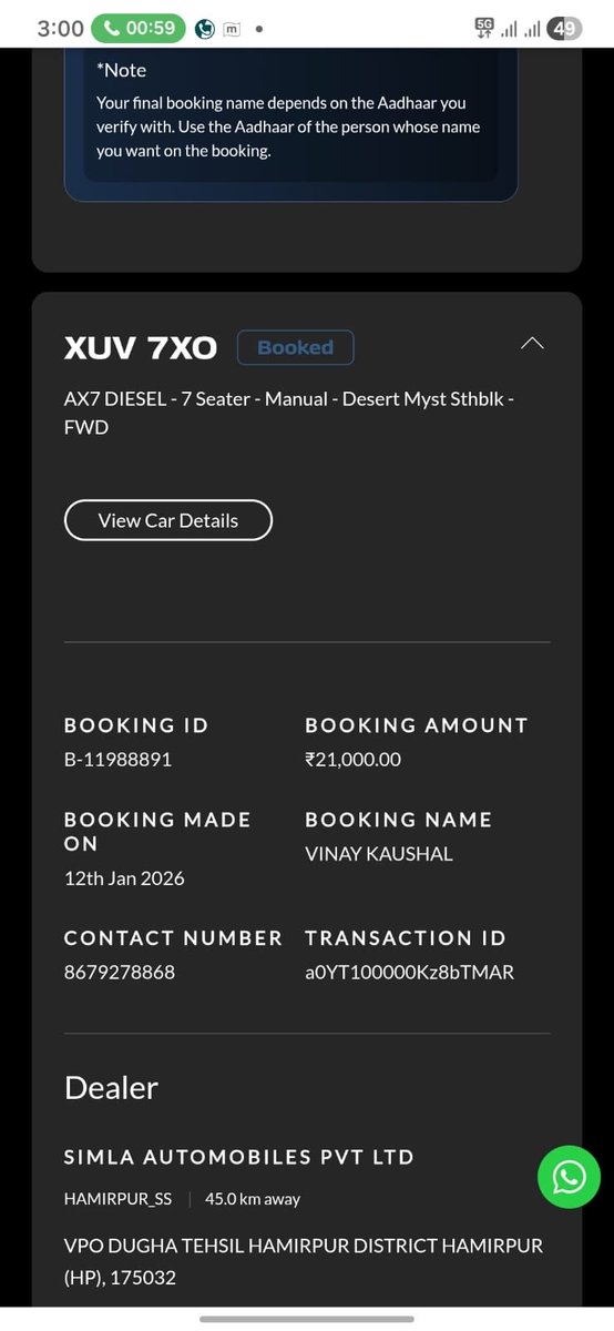 Booked 7XO 4 my brother’s gift 4 his mrg on feb-4, nw dealer is saying can’t deliver.
<a href="/anandmahindra/">anand mahindra</a> Sir need your support. It’s a big big day 4us &amp; if nt delivered everything will be shattered <a href="/Mahindra_Auto/">Mahindra Automotive</a> 
No color choice, he’l  b landing frm Lndn just wntd 2 srprs hm