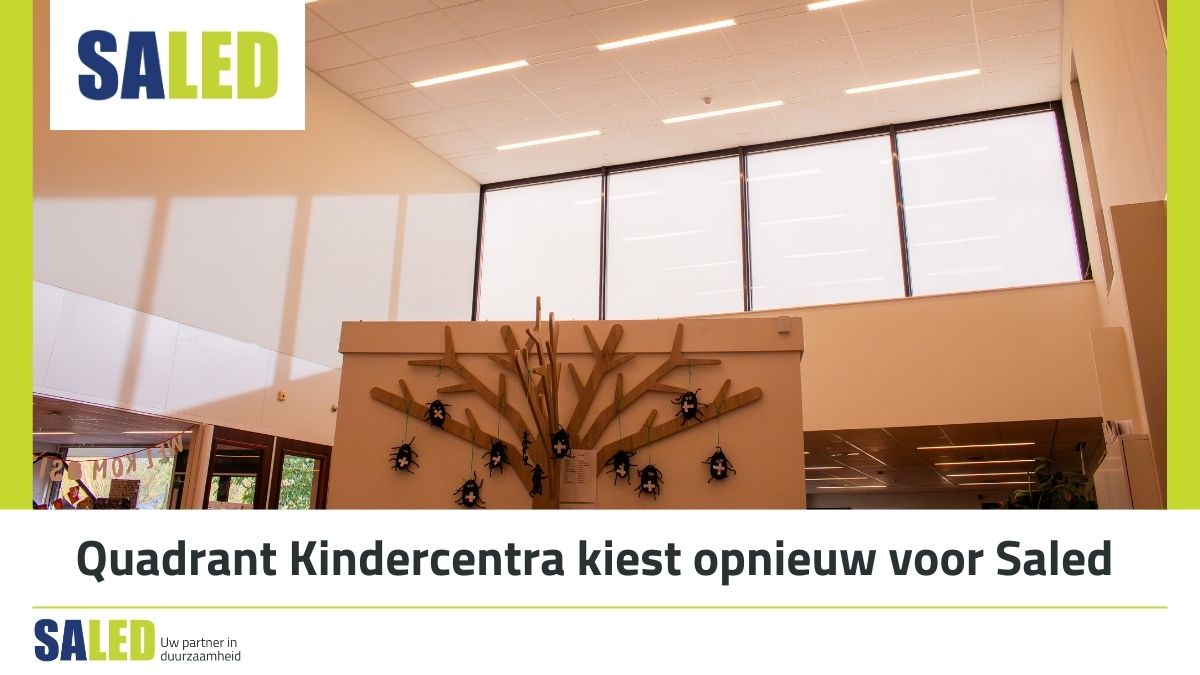 Quadrant Kindercentra verduurzaamt opnieuw met Saled Nederland. De Tol in Reeuwijk is volledig LED, bespaart 9515 kWh/jaar en terugverdientijd van 2,6 jaar. 

Vijfde locatie met energiezuinig licht!

#LEDverlichting #Duurzaamheid #Kindercentrum #Energiebesparing #SaledNederland