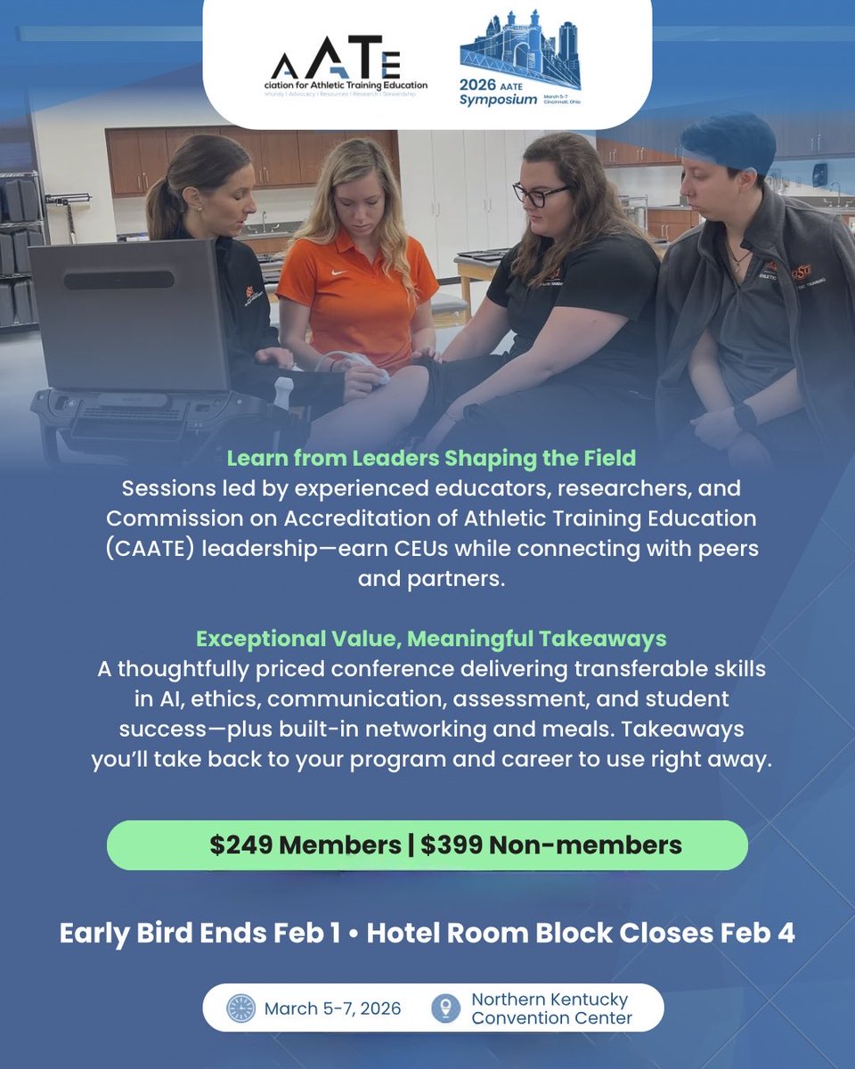Association for Athletic Training Education tweet media