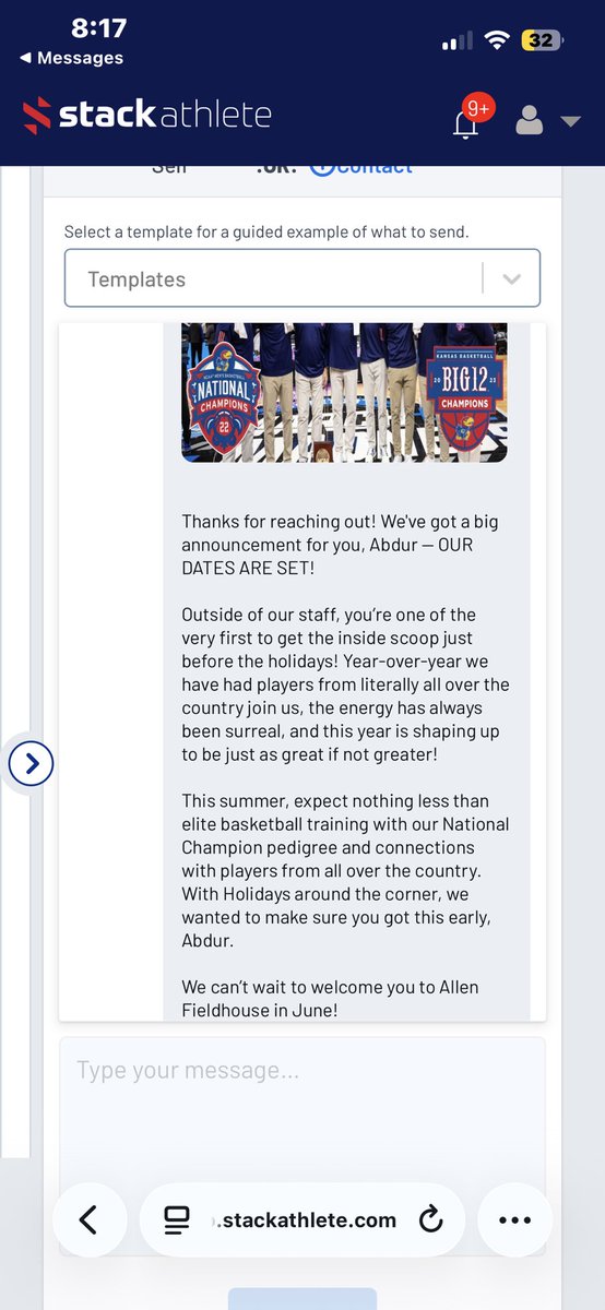 AbdurFalaq's tweet photo. Blessed to receive a camp invitation from the university of Kansas I would like to thank God my parents and Coach Self for this amazing opportunity can’t wait seen you in June!!!!! #GoJayHawks https://t.co/zjUeBy4LhE