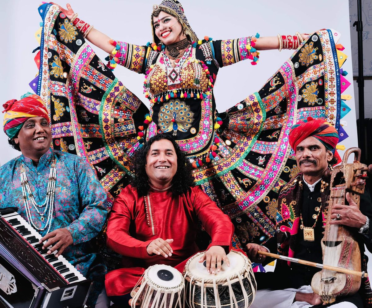 IndiainDenmark's tweet photo. The Embassy of India, Copenhagen invites you to an Indian concert celebrating the 150th Anniversary of Vande Mataram and Uttar Pradesh Diwas.

 Featuring: Rahis Bharti & DHOAD – Gypsies of Rajasthan.

Experience the soul of Rajasthan through mesmerizing music, vibrant folk dances, and royal desert traditions—performed worldwide in 119 countries.

 Venue: Løjtegårdsskolen 36, 2770 Kastrup
 Date: Sunday, 25 January 2026
Time: 3:00 PM – 6:00 PM
Register here: https://t.co/kESVFnQCmm