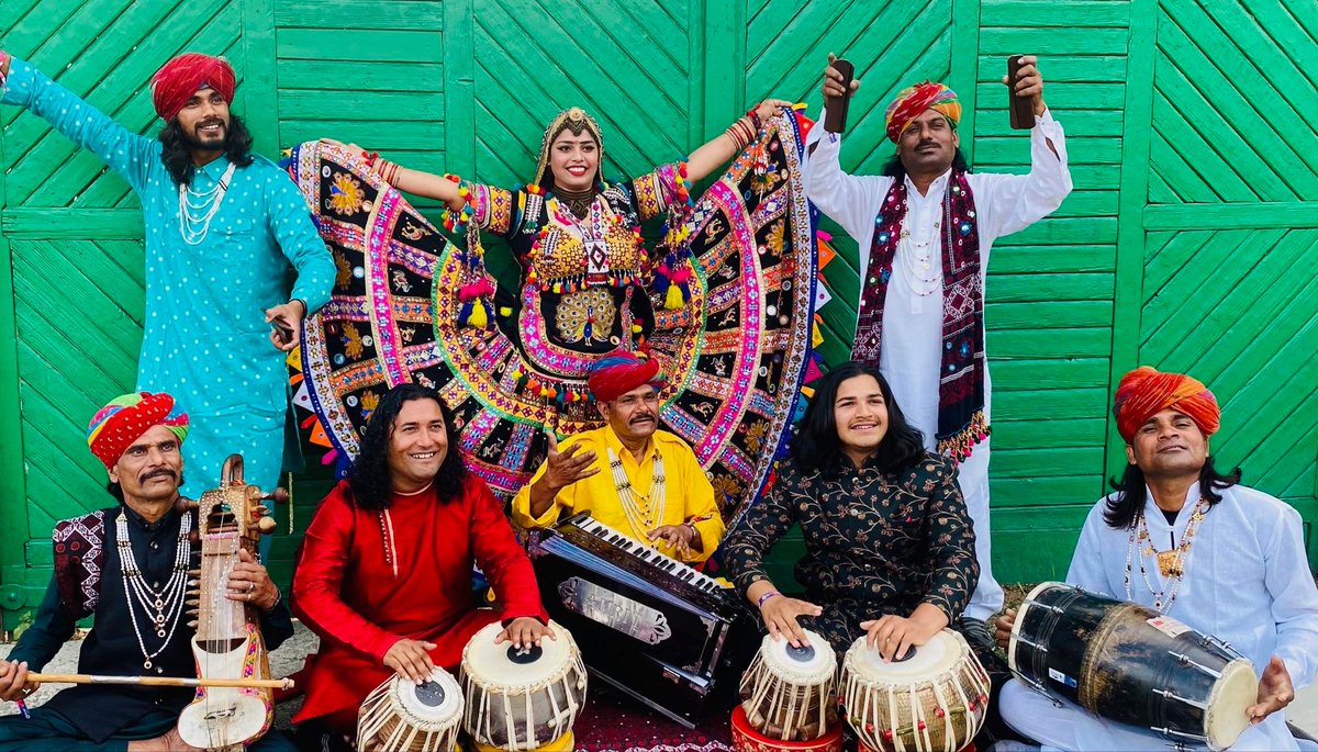 IndiainDenmark's tweet photo. The Embassy of India, Copenhagen invites you to an Indian concert celebrating the 150th Anniversary of Vande Mataram and Uttar Pradesh Diwas.

 Featuring: Rahis Bharti & DHOAD – Gypsies of Rajasthan.

Experience the soul of Rajasthan through mesmerizing music, vibrant folk dances, and royal desert traditions—performed worldwide in 119 countries.

 Venue: Løjtegårdsskolen 36, 2770 Kastrup
 Date: Sunday, 25 January 2026
Time: 3:00 PM – 6:00 PM
Register here: https://t.co/kESVFnQCmm