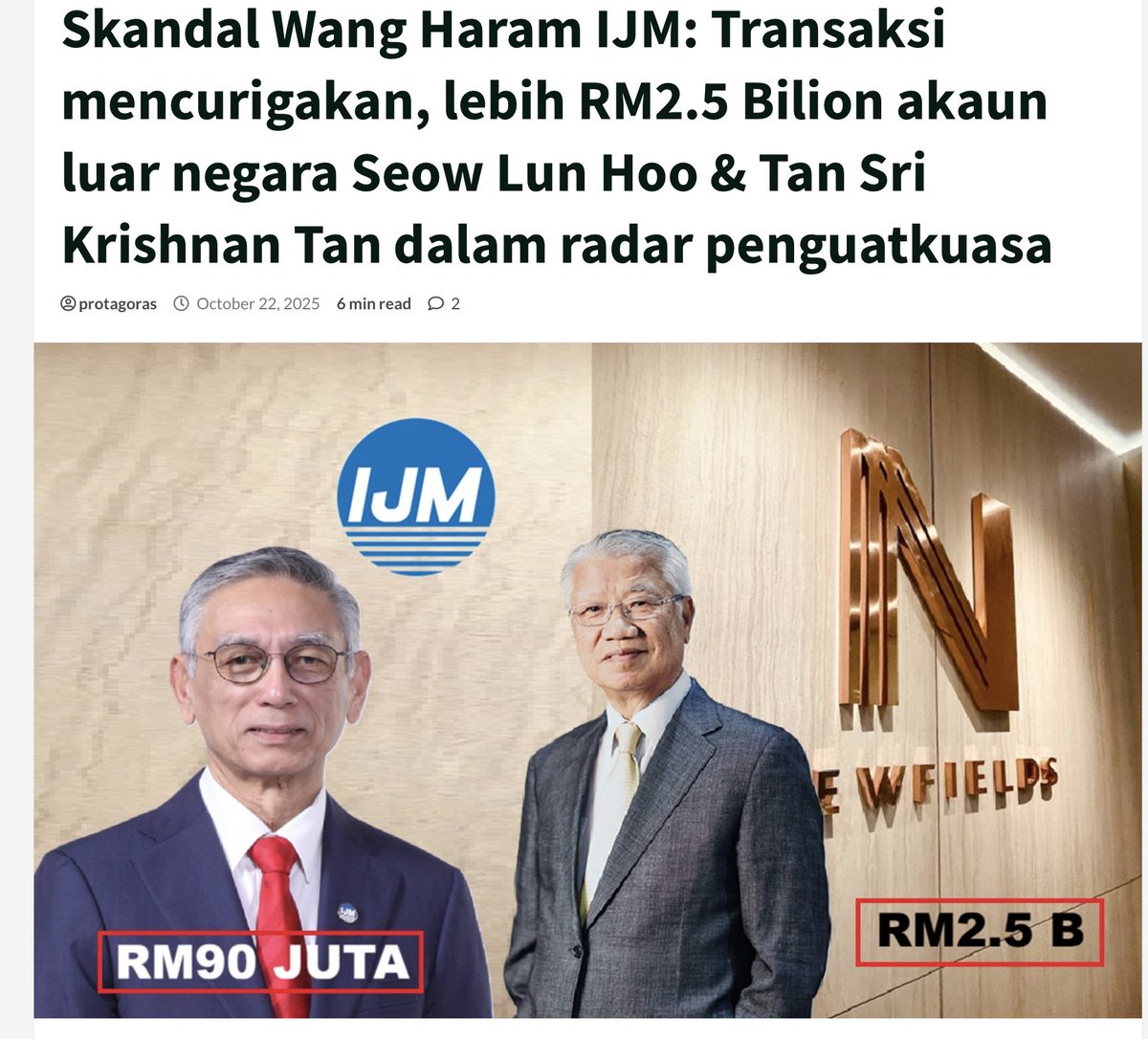 FreeMsian's tweet image. IJM Scandal was brought to our attention by Corporate Secret Malaysia some months ago.