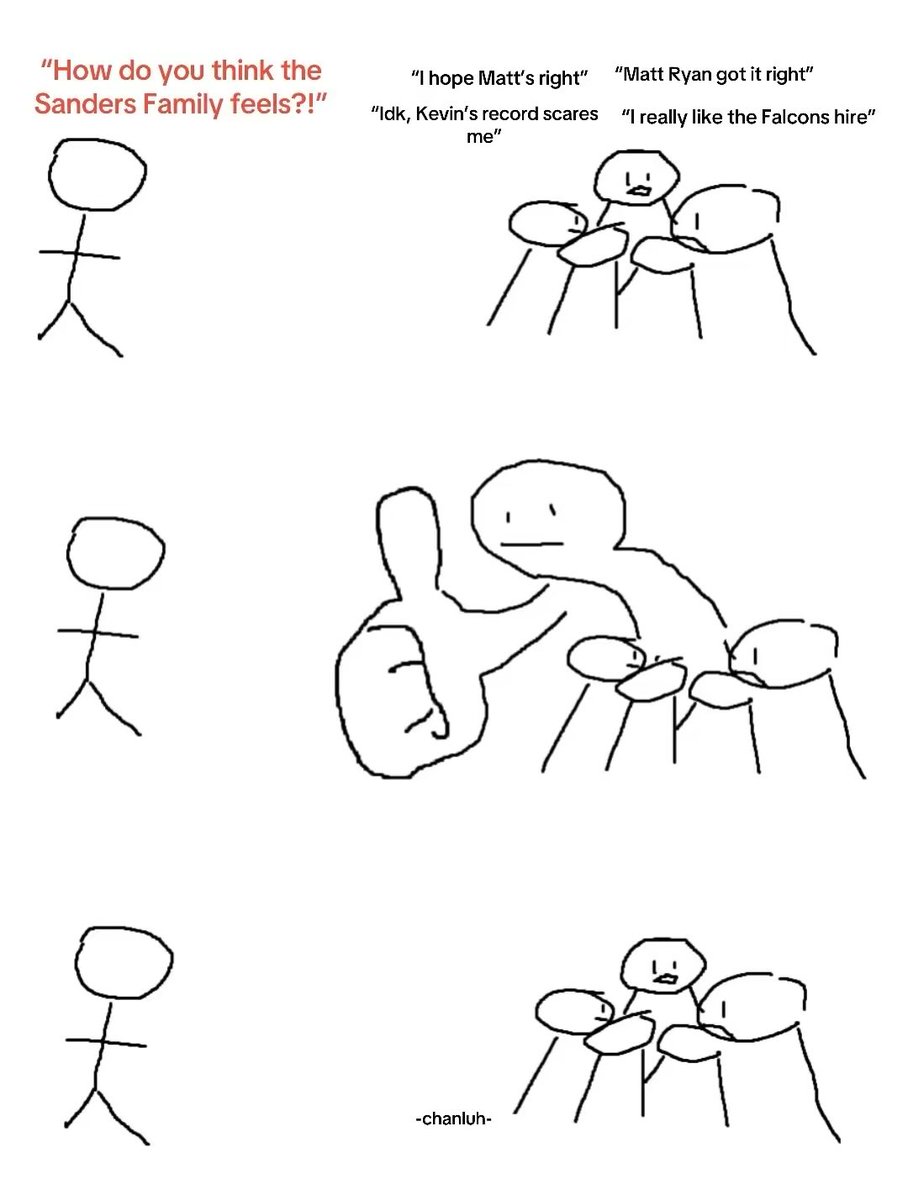 chanluh's tweet image. How conversations about the Atlanta Falcons new hire are going: