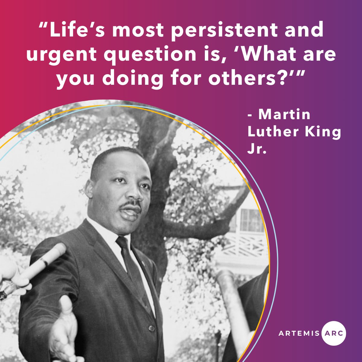 A simple question. A lasting standard for service and leadership. Today we recognize the Martin Luther King Jr. Day of Service.