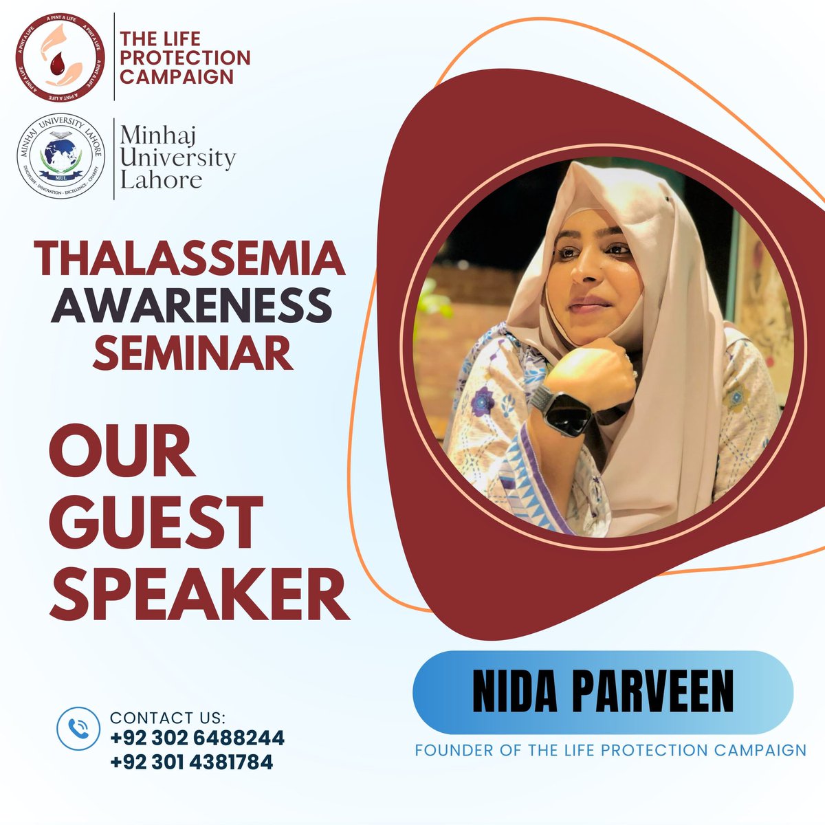 THELIFEPROTECT1's tweet photo. Save Little Hearts, Donate with Care 🌟

Join us at Minhaj University Lahore on January 21, 2026, for an awareness session and blood donation camp dedicated to Thalassemia children, organized in collaboration with Fatimid Foundation Lahore and powered by TLPC!  💉❤️ https://t.co/o6NyAfOSOZ