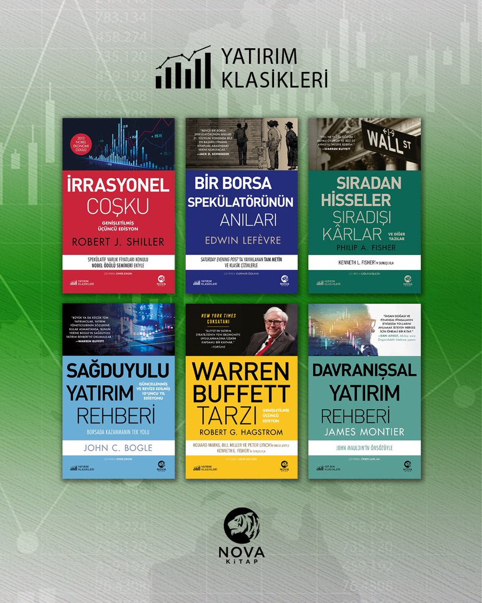 Yatırım Klasikleri dizisi kaldığı yerden devam ediyor...
Jack D. Schwager'dan "Borsa Sihirbazlarının Elkitabı: Büyük Yatırımcılardan Alınacak Dersler", Nova Kitap etiketiyle çok yakında raflarda.