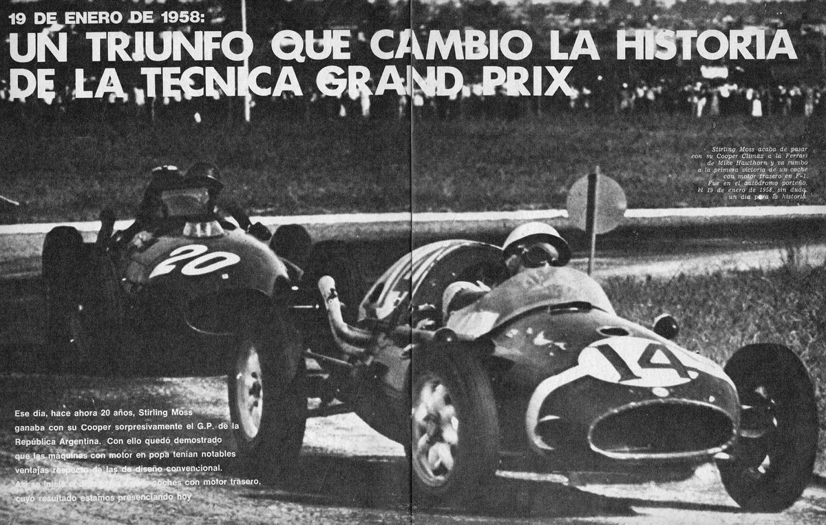 PatoG82's tweet photo. ⌛️ En 1958 no existía revista Corsa. En 1978, al cumplirse 20 años de la primera carrera ganada por un auto con motor trasero, publicaba:
🏁 UN TRIUNFO QUE CAMBIÓ LA HISTORIA DE LA TÉCNICA GRAND PRIX 🏁
#RevistaCorsa #StirlingMoss #GPArgentina #ArgentineGP https://t.co/RKpVtC4Bs6