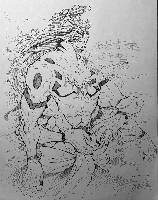 生前様とマコーラが合体したら格好いいのでは?という私だけが楽しい妄想 描いてて楽しかったです 