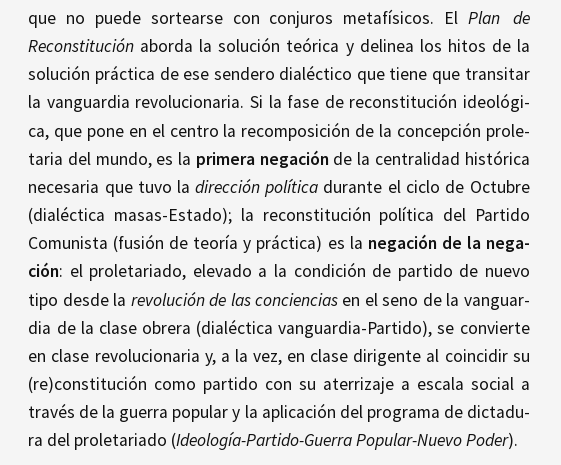 Emancipaci0n's tweet photo. Sobre la dialéctica masas-Estado, la dialéctica vanguardia-Partido y el Plan de Reconstitución del Partido Comunista: https://t.co/AuLO3uCTFZ