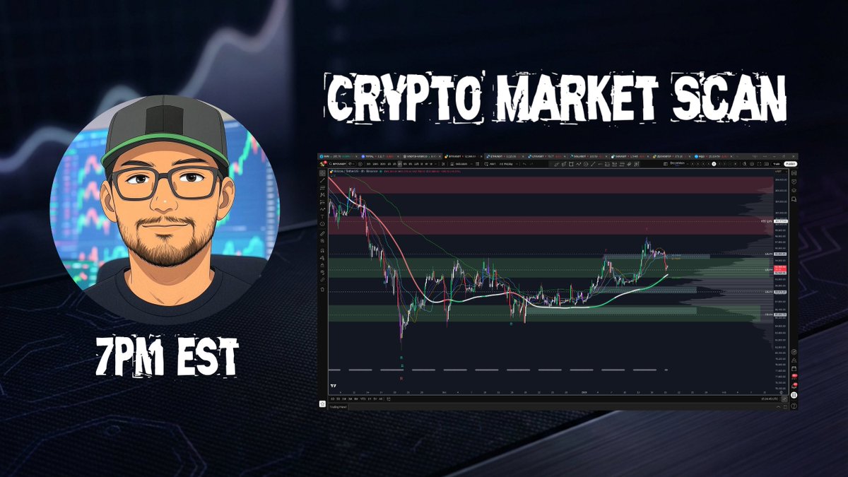 bitsofwealth's tweet photo. Welcome to WEEK THREE of daily Crypto Market Scans, M-F at 7pm EST.

Set a reminder, invite some friends, grab a drink or snack and come ready to participate! https://t.co/RZvPzX1qHb