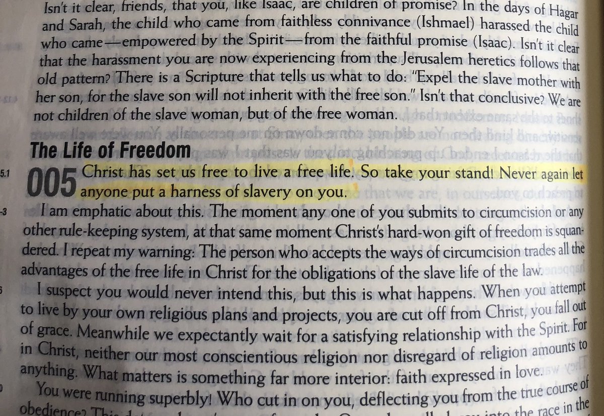 HitmansOwn's tweet photo. One of the most significant achievements in Christ believers is freedom. You are not bound by your past, present, statements, labels, addictions and other idiosyncrasies. Your past is sometimes comforting and familiar but we are meant to overcome! #discipline #Biblemonth #Gal5.1 https://t.co/D83M57BJfL