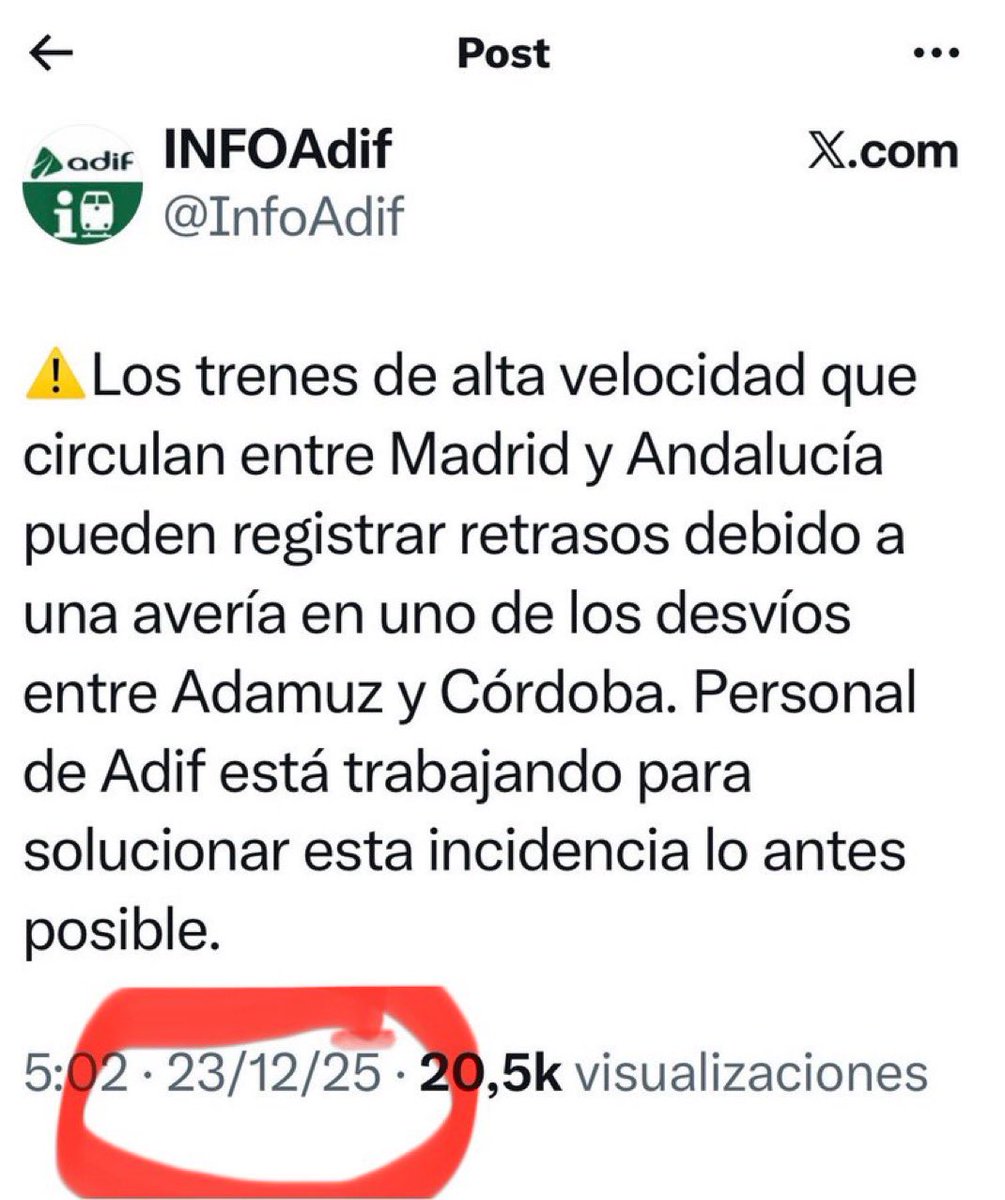 ¿Pero no se habían gastado recientemente 700 millones en la reparación de estas vías?
¿Se puede saber qué hacéis con el dinero salido de nuestros impuestos?
