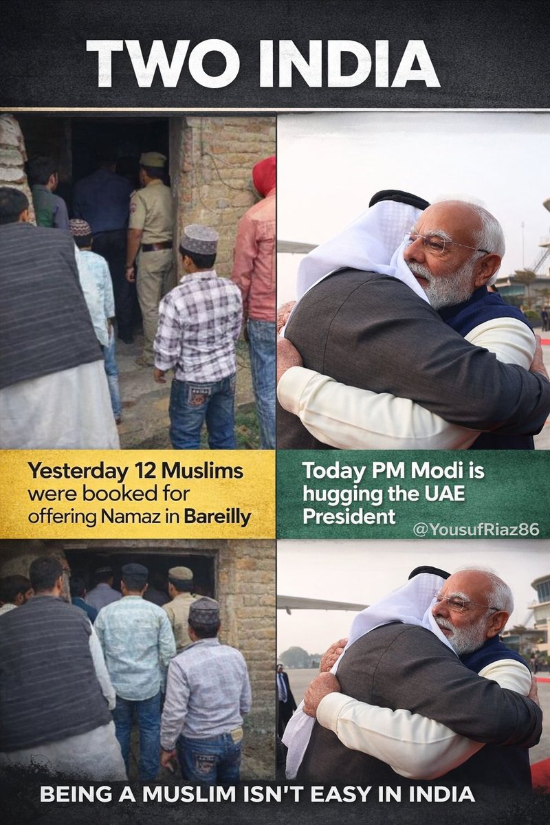 YousufRiaz86's tweet photo. @narendramodi @MohamedBinZayed #TwoIndia
#MuslimLivesMatter
#Bareilly
#ReligiousFreedom
#India https://t.co/KashyMjK6c