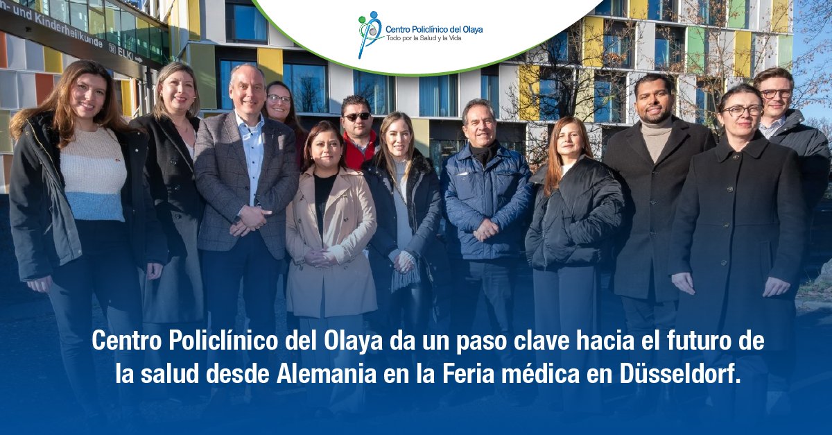 Desde Alemania,  Centro Policlínico del Olaya reafirma su compromiso con la innovación en salud; conoce más sobre nuestra participación en la Feria MEDICA y lee el artículo completo aquí 👉 linkedin.com/feed/update/ur…