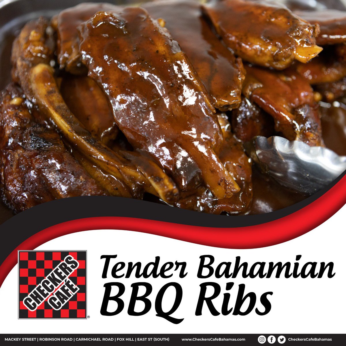 CheckersCafe242's tweet photo. Start your week off with some Tender Bahamian BBQ Ribs served with our many side options! Visit any of our 5 locations today for yours!
 
#CheckersCafeBahamas https://t.co/kfAMcMLnTE