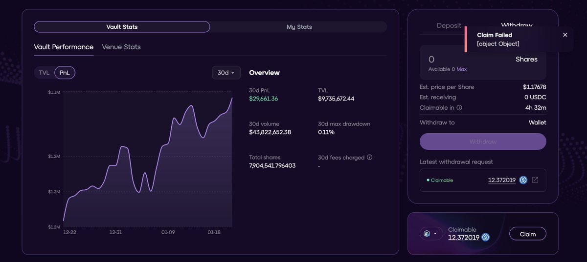 Amp_olla's tweet photo. @OrderlyNetwork Hi , im not able to take my money from a vault said "claim failed", what is going on? https://t.co/jbANcDOZfg