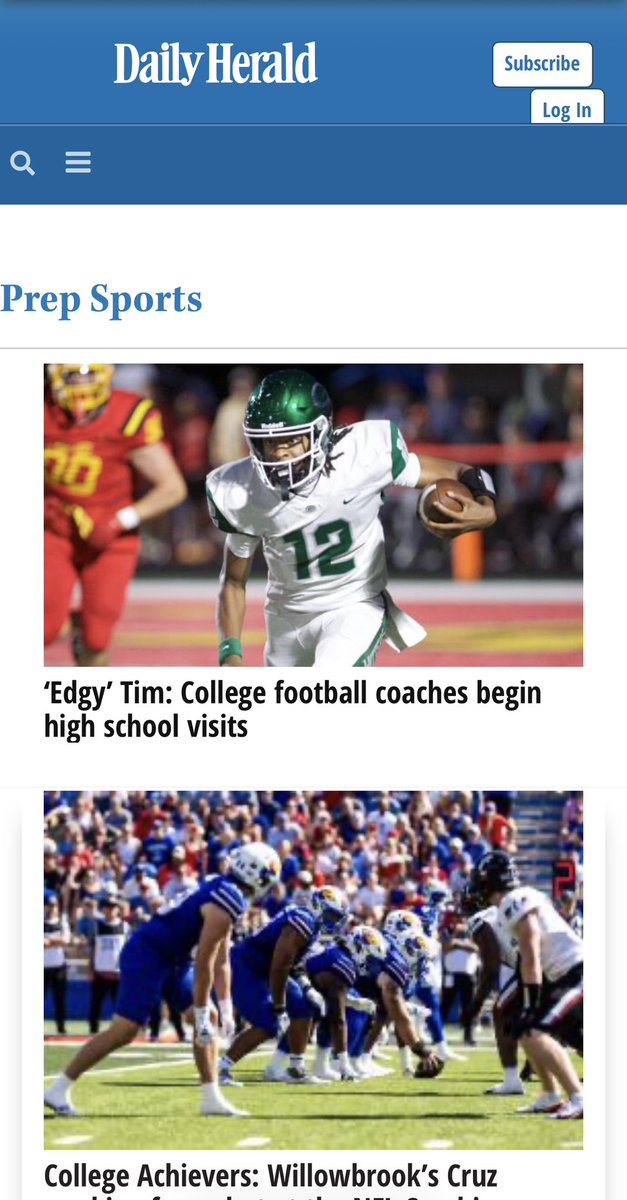 AJRay21's tweet photo. Thank You so much @EDGYTIM for mentioning me in this article @dailyherald 

@CoachChris_Roll @CoachBigPete @ChiPlayerWatch @DeepDishFB @nexgenscouting @sixstarfootball @AllenTrieu @TomLoy247 @SWiltfong_  @Bryan_Ault @QBHitList @qbwon @HitterFootball https://t.co/NsmsR7cosO