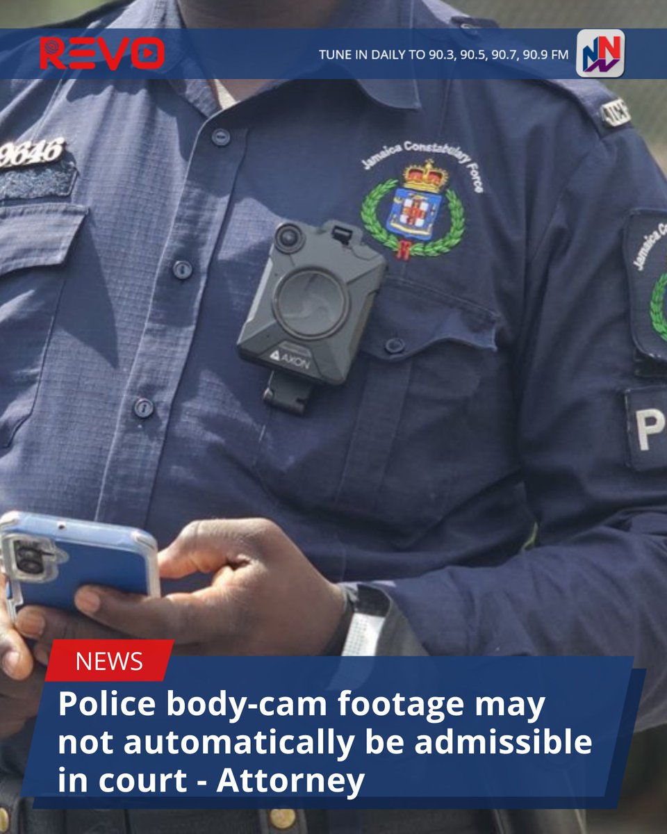 NationwideRadio's tweet image. President of Advocates Association of Jamaica, Tamika Harris, says people must not expect that footage captured on body worn cameras used by the police, will automatically be admissible as evidence in court.

READ MORE HERE: revonews.ai/news/police-bo…