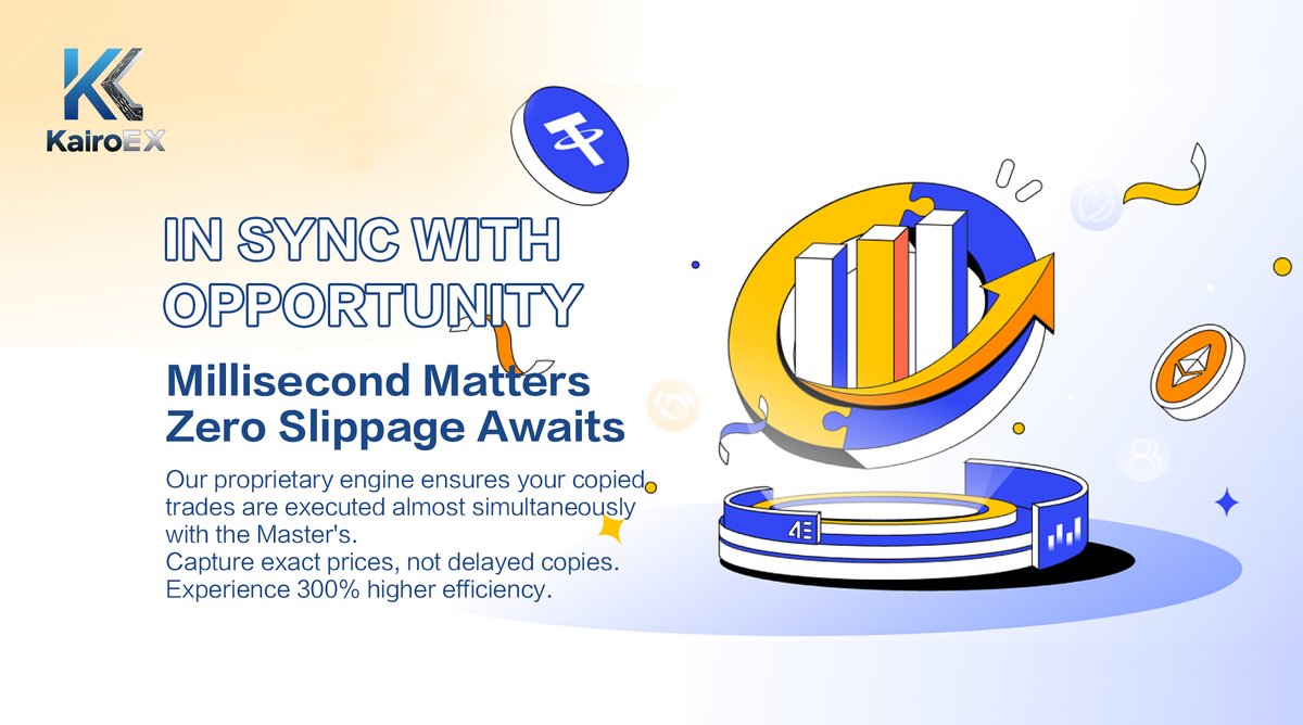KairoEX2's tweet photo. Slippage kills profits. Our millisecond sync engine ensures your copied trades match the Master's price. Experience near-zero latency and 300% higher efficiency. #KairoEX #TradingTech #LowSlippage https://t.co/wfQdn5663q