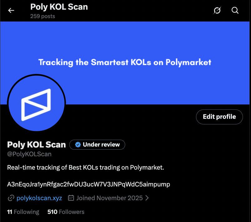 PolyKOLScan's tweet photo. Blue Checkmark is on the way too https://t.co/xEJg5whr5B