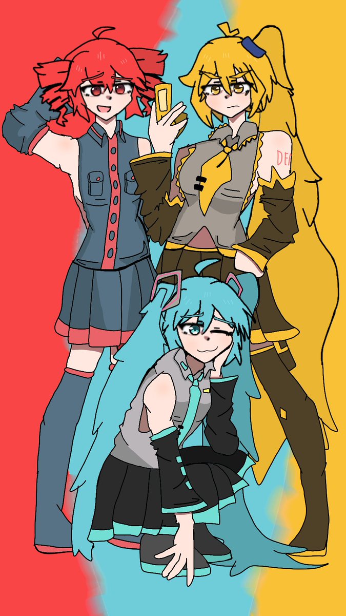 MikuMindControl's tweet image. Kasane Teto, Akita Neru, and Hatsune Miku!!! Triple Baka #triplebaka #重音テト #初音ミク #亞北ネル #artwork